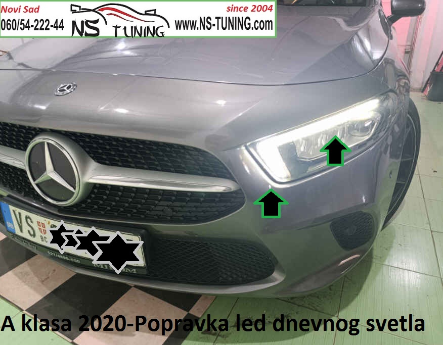mercedes a w177 2019 2020 popravka led dnevnog svetla ne sija servis farova novi sad ns tuning